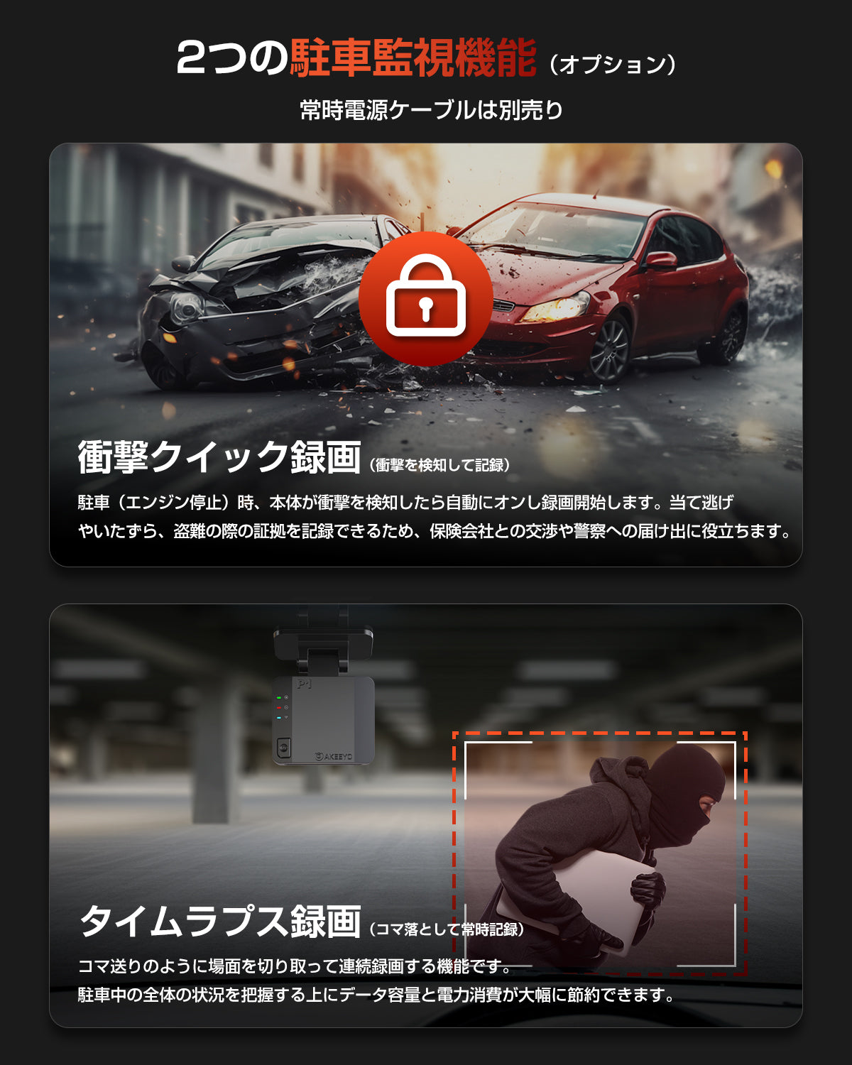 超小型ドライブレコーダー Wi-Fi搭載|AKY-P1【代引不可】
