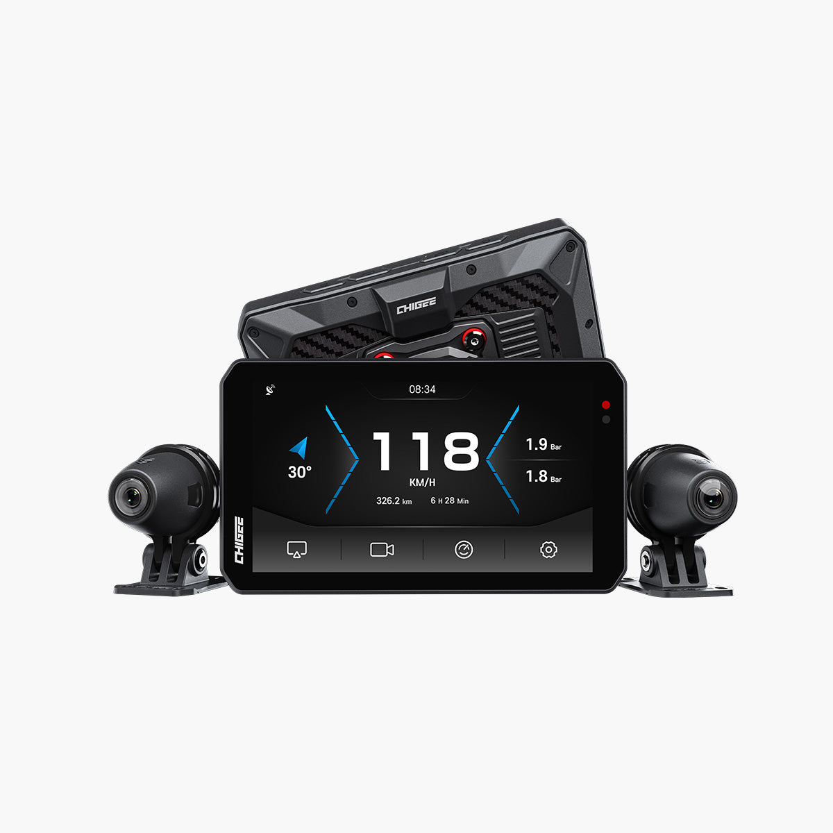 バイク専用スマートモニター|AIO-5 EVO CarPlay/Android Auto™対応