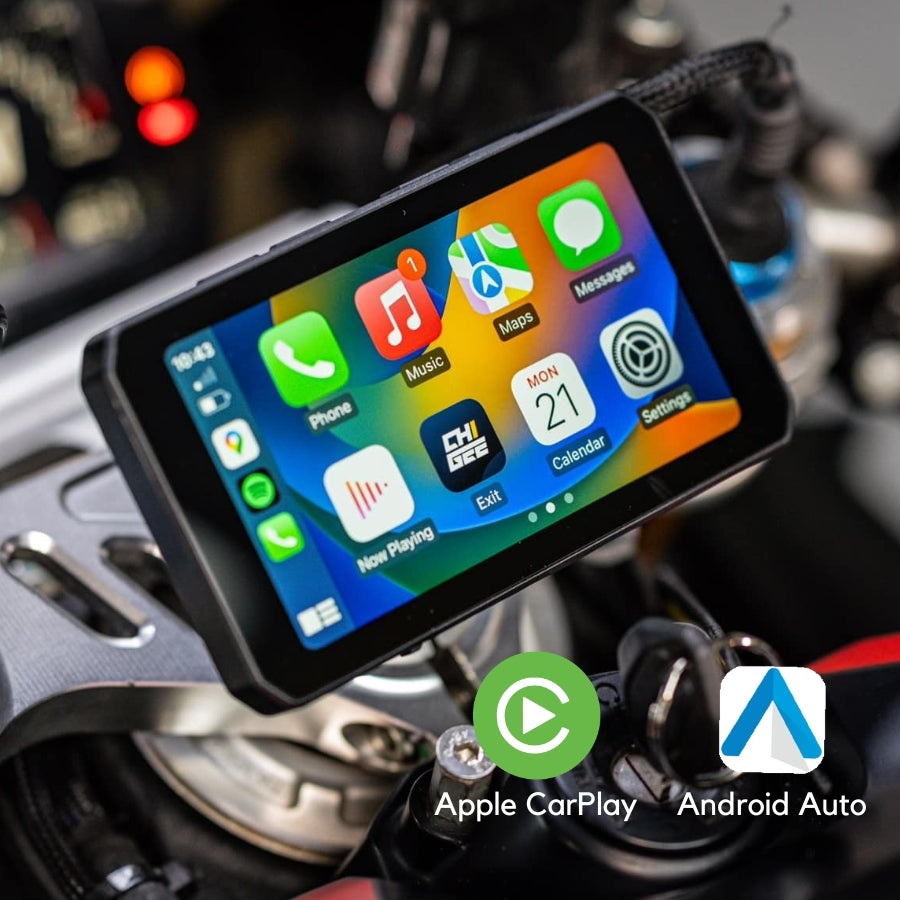 AIO-5 Lite CarPlayやAndroid Autoにも対応！バイク専用モトスマートモニター 前後2カメラ 【予約販売】 AKEEYO