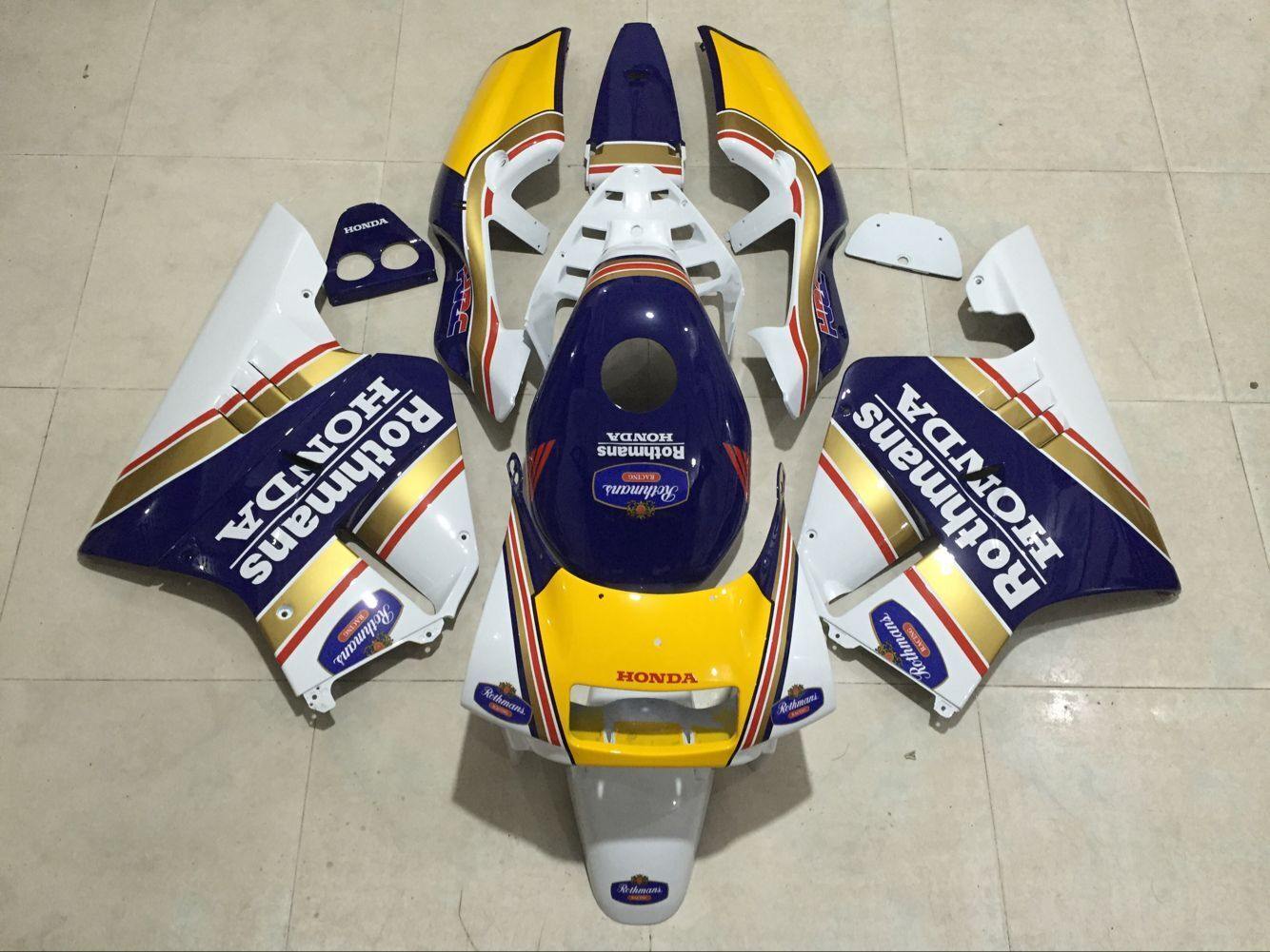 HONDA NSR250R SP Rothmans MC21 1992 外装カウル フルセット タンクカバー 透明風防スクリーンあり パーツ デカール 塗装済み - AKEEYO