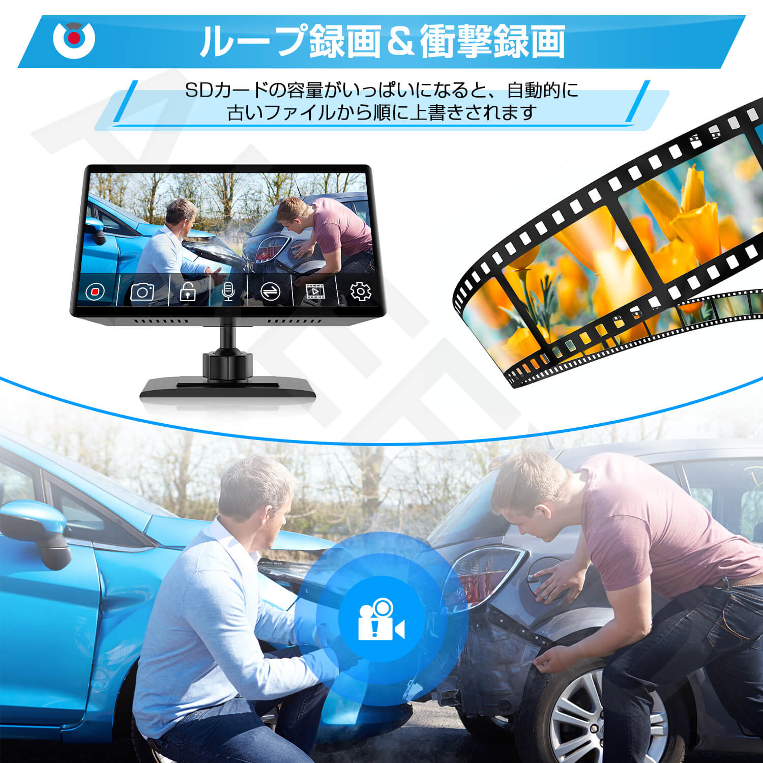 最大4カメラ対応 ドライブレコーダー セパレート 全分離式 5.5インチモニター AKY-Z3GT - AKEEYO