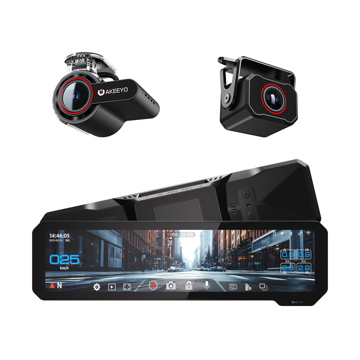 夜間走行の新常識！前後スーパーナイトビジョン搭載ドラレコ ｜AKY-NV-X2