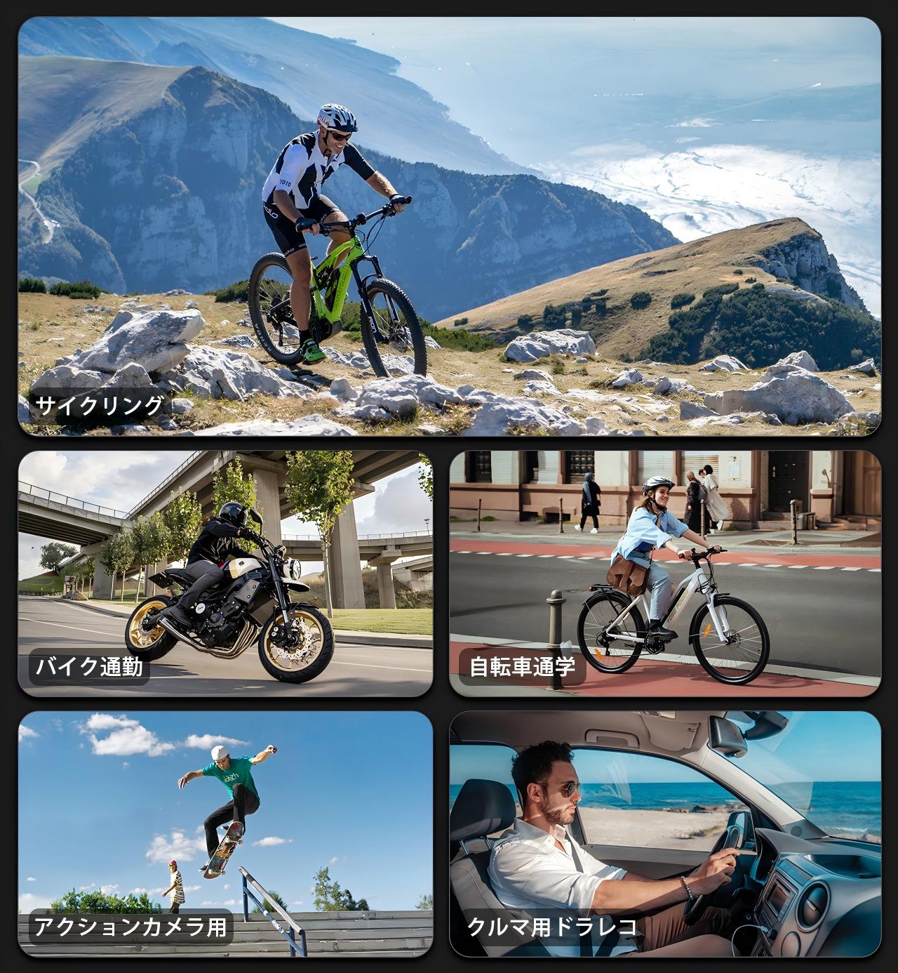 【モニター搭載】バイク・自転車用ドライブレコーダー Sony製レンズ採用 | AKY-730Pro