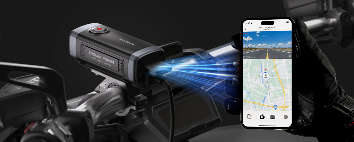 バイク用ドライブレコーダー 7.5時間録画 Wi-Fi対応 AKY-710Lite