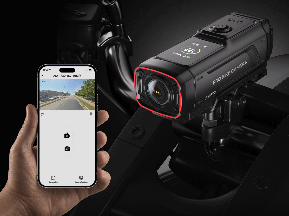 モニター搭載】バイク・自転車用ドライブレコーダー Sony製レンズ採用