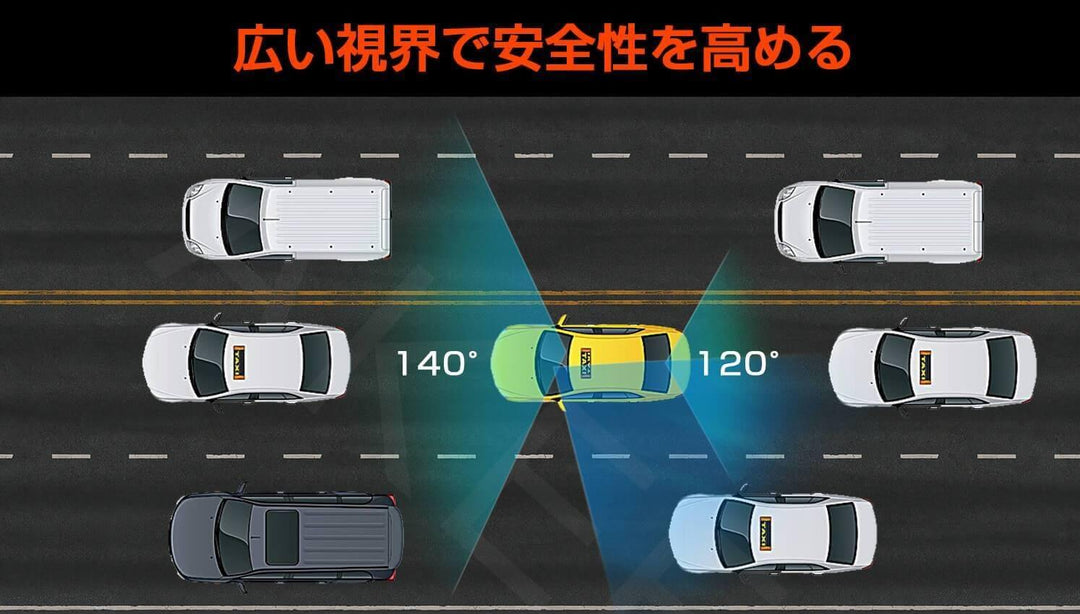 AKY-X3GTL ドライブレコーダー ミラー型 サイド+ 前後カメラ 高画質記録！自由に選択できます - AKEEYO
