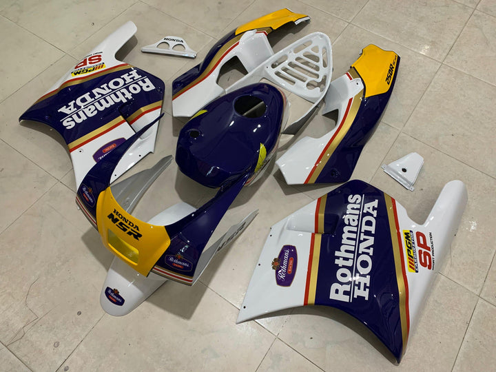 HONDA NSR250R SP Rothmans MC18 1988 外装カウル フルセット タンクカバー 透明風防スクリーンあり パーツ デカール 塗装済み - AKEEYO