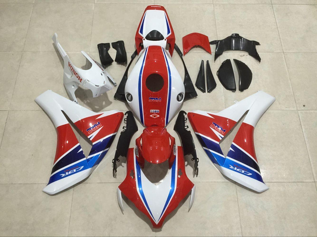 HONDA CBR 1000RR SC59 2008 外装カウル フルセット タンクカバー 透明風防スクリーンあり パーツ デカール 塗装済み - AKEEYO