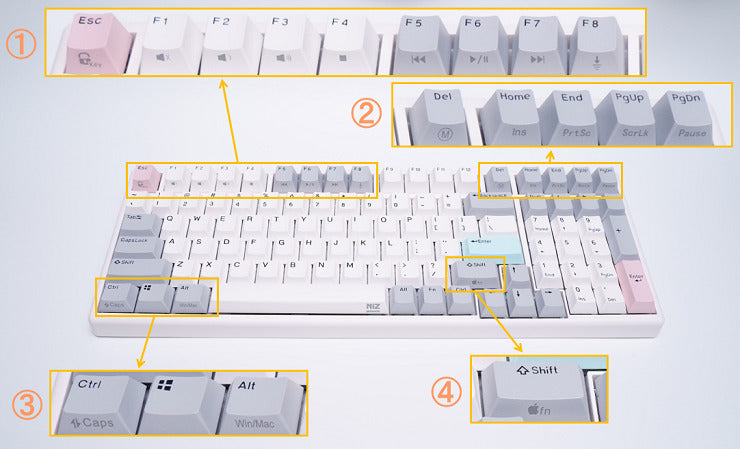 NIZ 静電容量無接点方式キーボード 35G USB有線 Mini84 / X99 / S104 - AKEEYO